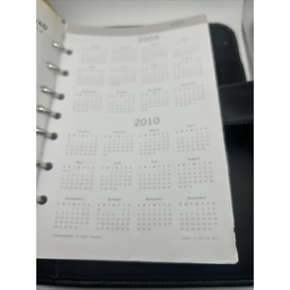 Franklin Day One Snap‎ Closure 3-Ring Classic Planner, Black, 8.5